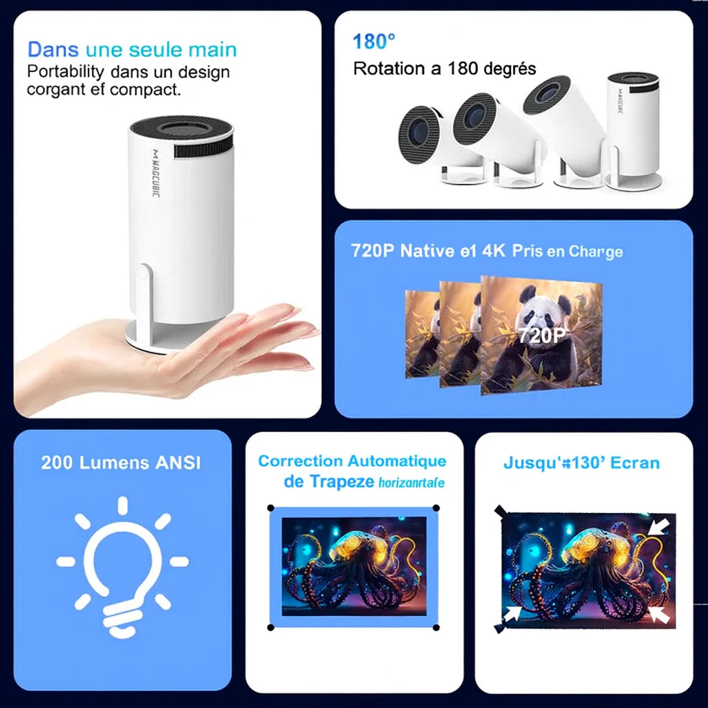 MAGCUBIC Projecteur 4K